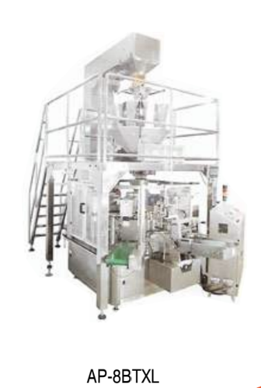 Máquina de llenado y sellado rotativo para “pouches” prefabricadas