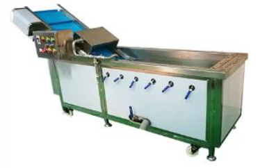 frutas automáticas industriales y lavadora de verduras para alta burbuja de aire a presión con círculo de agua.