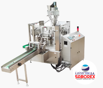 Maquina de llenado y secado rotativo para "Pouches" prefabricados